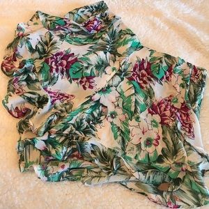 Floral high waisted Mustard Seed shorts